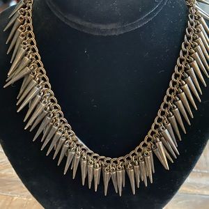 Spikey necklace, bronze colored